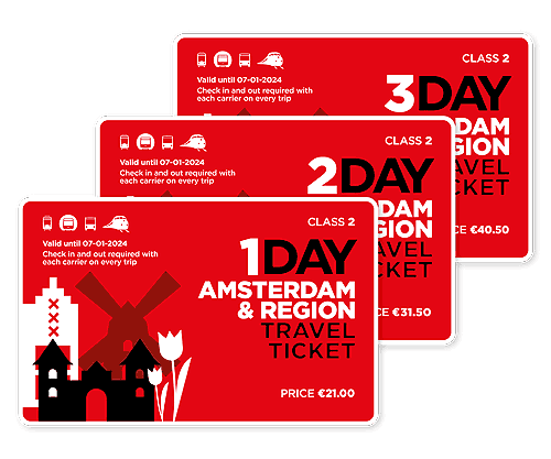 amsterdam & region travel ticket