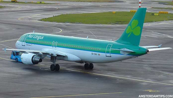 aer lingus aircraft at amsterdam