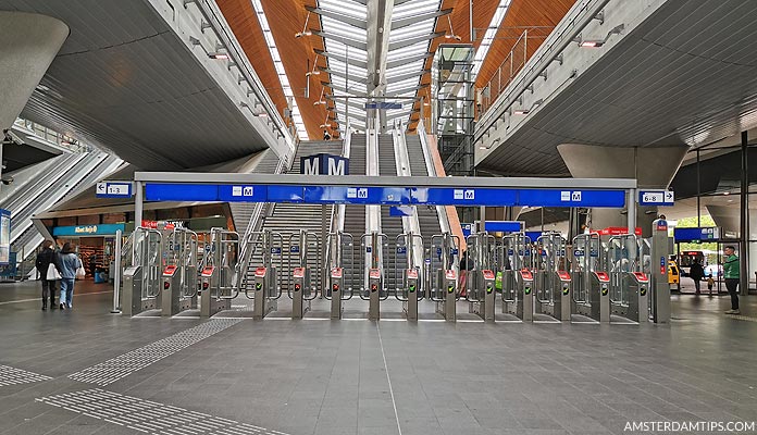 amsterdam bijlmer arena station metro barriers
