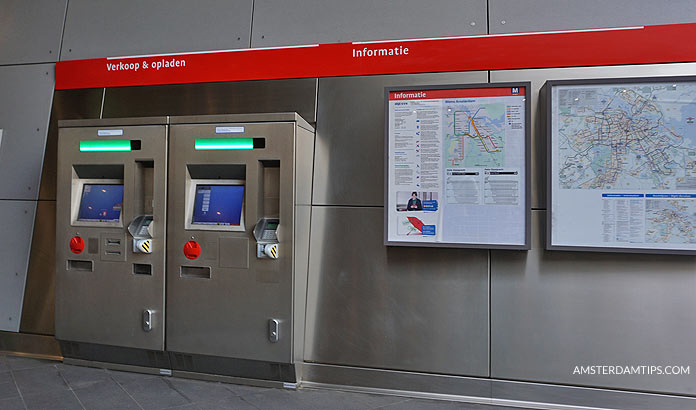 amsterdam metro ticket machines