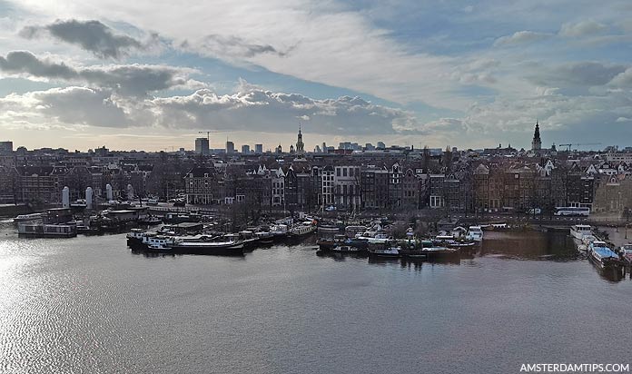 amsterdam panorama from library window