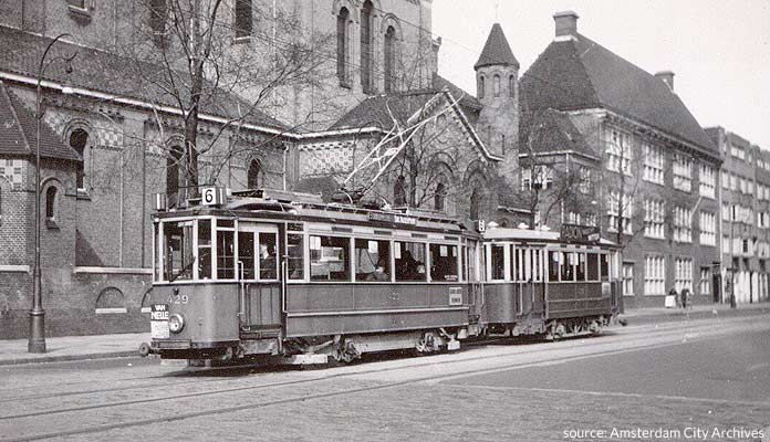 amsterdam tram 6 historic imagee