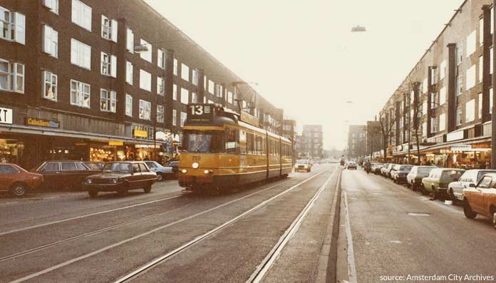 amsterdam tram 13 historic image