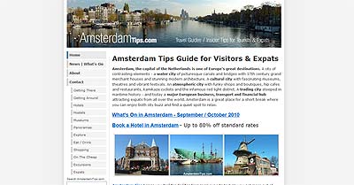amsterdamtips.com website 2010