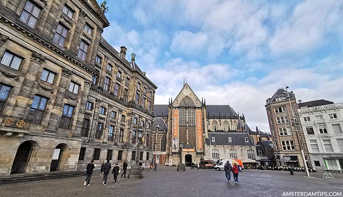 dam square amsterdam (west side)