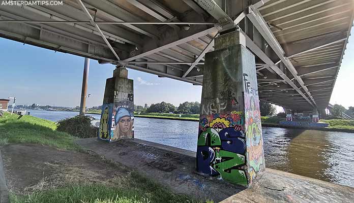 flevopark graffiti bridge amsterdam