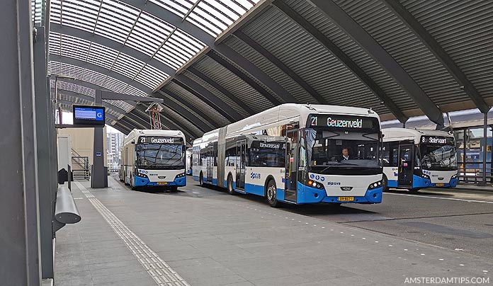 gvb buses amsterdam central