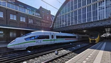 ice train at amsterdam central station