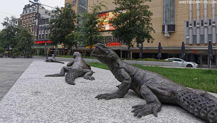 lizards at leidseplein amsterdam