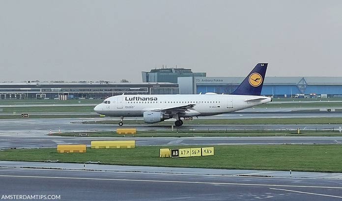 lufthansa aircraft at amsterdam