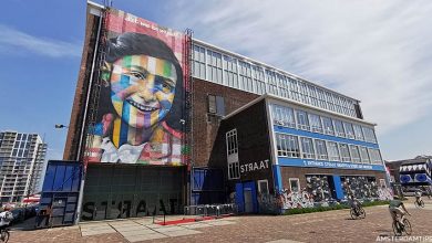 ndsm wharf amsterdam - anne frank mural
