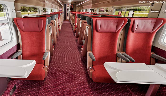 eurostar train (formerly thalys) - new comfort seats
