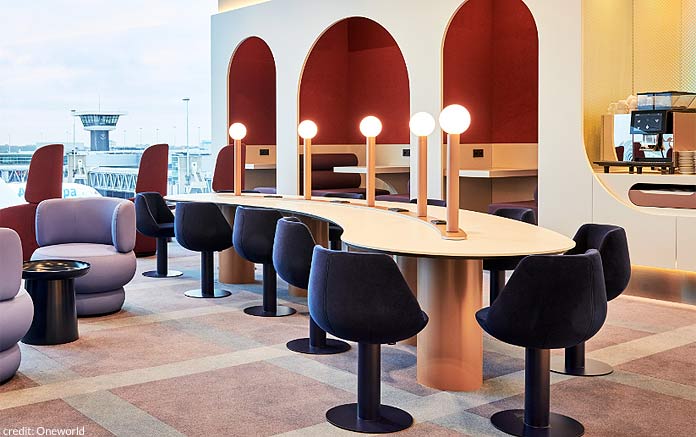 oneworld lounge amsterdam seating