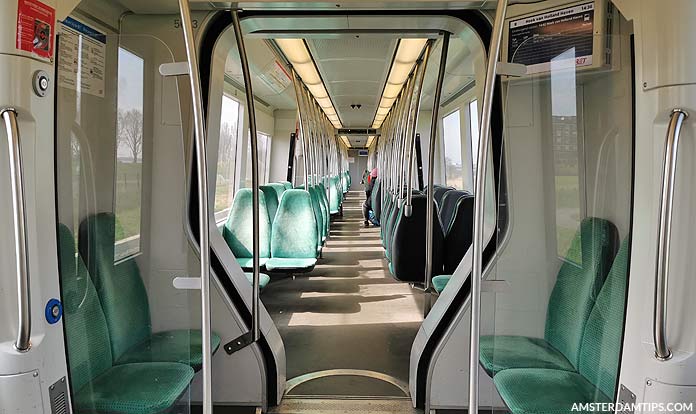 ret rotterdam metro train seats line b