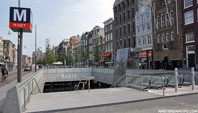 rokin metro station amsterdam