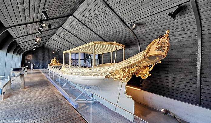 royal barge at maritime museum amsterdam