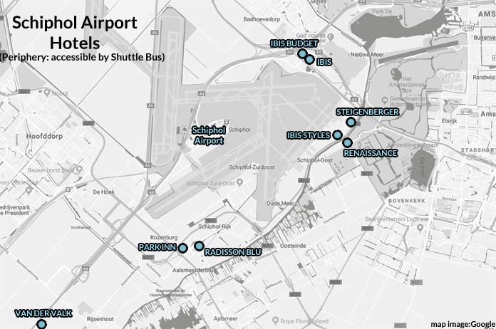 schiphol airport hotels - periphery