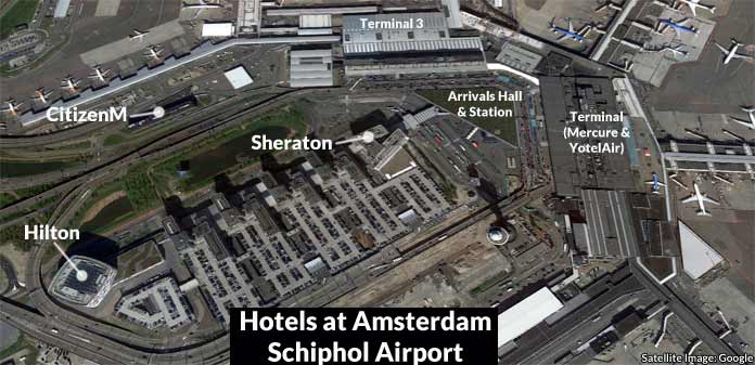 amsterdam schiphol airport hotels map