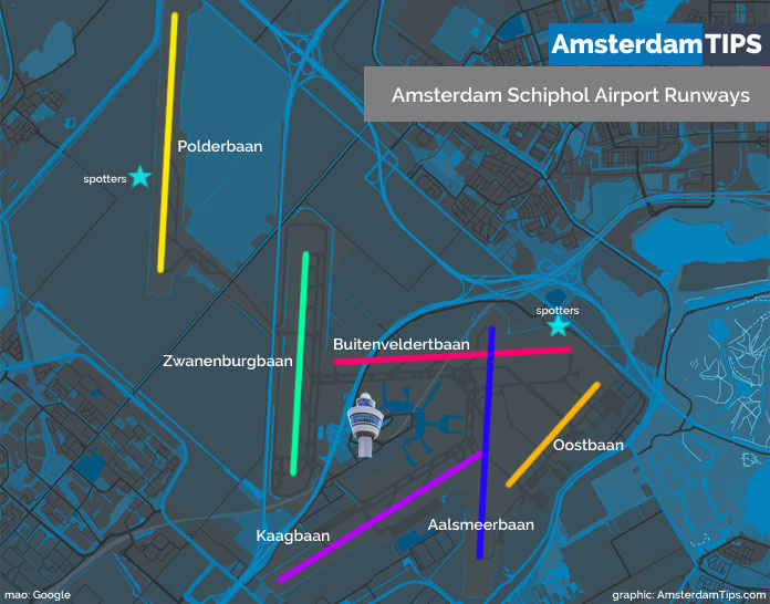 amsterdam shiphol airport runways