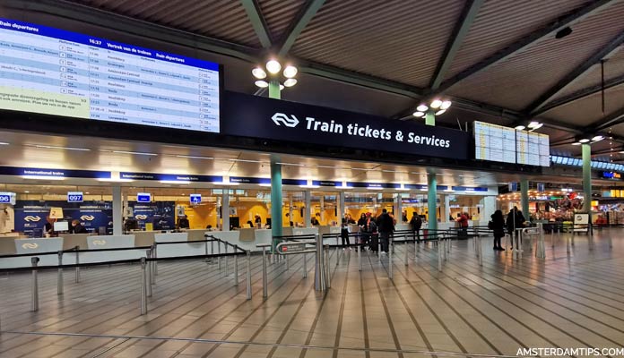 train tickets desk amsterdam schiphol airport