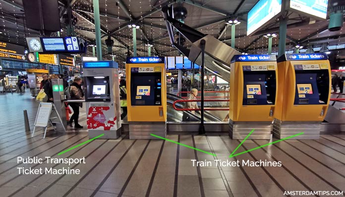 transport ticket machines amsterdam schiphol airport
