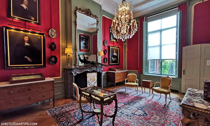 van loon house amsterdam red drawing room