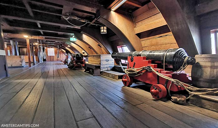 voc ship East Indiaman Amsterdam interior canons